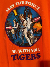 Nwot - May The Force Be With You Tigers Adult Size Xl Orange Short Sleeve Tee - £14.14 GBP