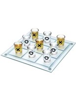 10PCS Glass Drinking Adult Game Tic Tac Toe 9 Shot Glasses Naughts &amp; Cro... - £14.41 GBP