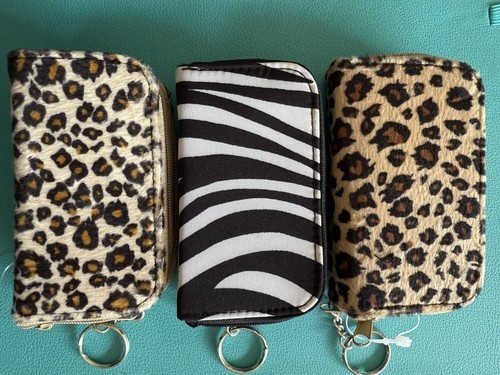 Waist Pouch Black Patch Leather Zippered Pockets for Wallet Phone Travel Gift  Item image 2