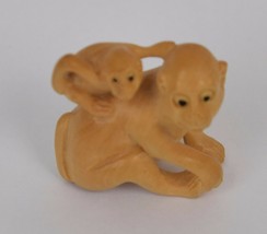 Japanese Netsuke Monkey Baby Handcarved Wood - £23.73 GBP