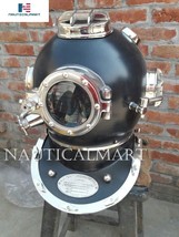 NauticalMart Black Antique Diving Divers Helmet US Navy V Helmet - £238.26 GBP
