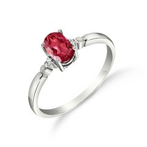 Galaxy Gold GG Sterling Silver 925 Ring 0.71 ct Diamond Ruby - £147.93 GBP