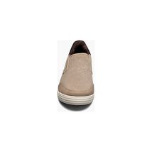 Nunn Bush KORE City Walk EZ Canvas Moc Toe Slip On Shoes Stone 85119-275 image 8