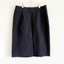Banana Republic Skirt Womens Black Straight Pencil Business Casual Twin Vents 4 - £12.81 GBP