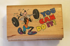 Rubber Stampede Goofy &quot;You Can Do It&quot; Mounted Rubber Stamp A 240 D - £9.83 GBP