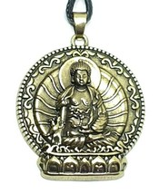 Ciondolo Buddha Collana Dharma Medicina Meditazione Cordone Gioielli - £8.01 GBP