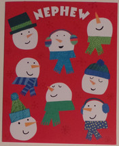 Greeting Christmas Card - Nephew &quot; Snow-Body puts a smile on my face quite like&quot; - £1.18 GBP