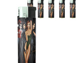 Bad Girl Pin Up D18 Lighters Set of 5 Electronic Refillable Butane  - £12.41 GBP