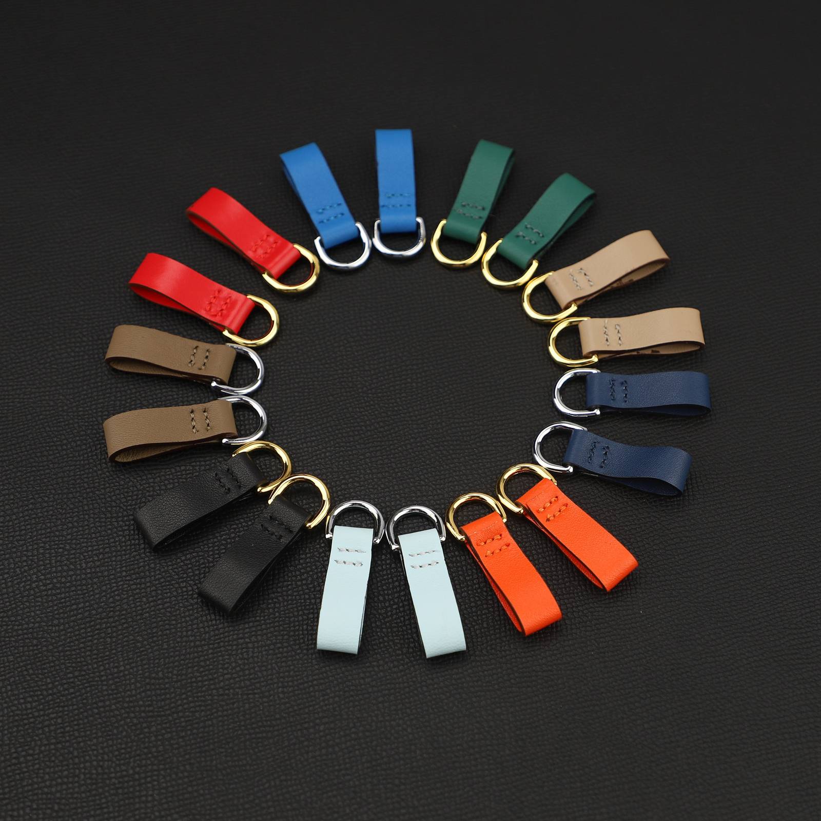 1.2cm wide Epsom leather tote bag strap connectors Ring, Epsom leather Ring conn