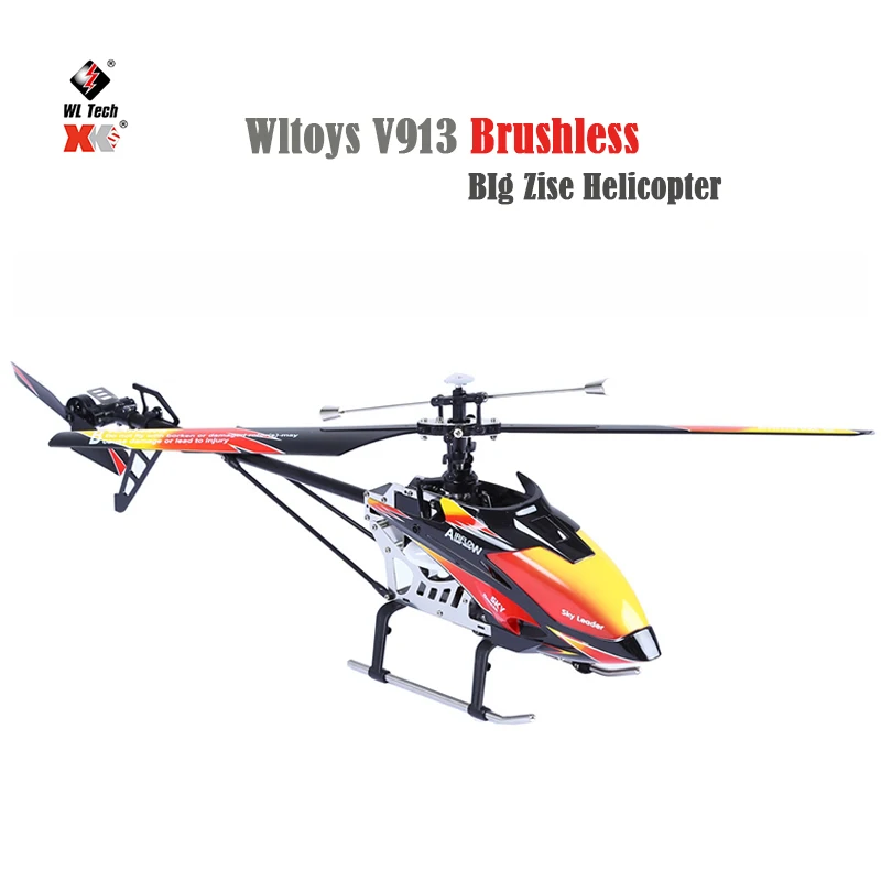 WLtoys V913 Brushless Lager Helicopter Single Propeller 2.4G 4CH MEMS Gyro Big - £270.07 GBP