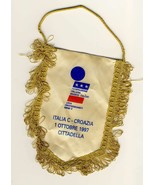 Italia C Italy Croazia Croatia Hrvatska 1997 game pennant flag - $13.50