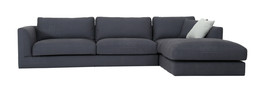 Right/Left Corner Sofa Grey 3/4 Seater Feather Filled Cushions Made to Order - £2,416.61 GBP