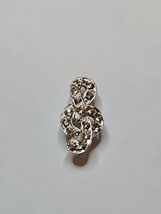 Vintage G Clef Rhinestone Pin Silver Tone, 1&#39;&#39; Length - $9.99