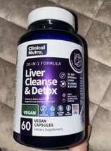 28-In-1 Liver Cleanse &amp; Detox with Milk Thistle, Artichoke &amp; Apple Cider Vinegar - £14.78 GBP
