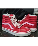 Vans Old Skool Mid Red/White Skateboard Shoes Kid 4.5 Women 6 - $38.49 CAD