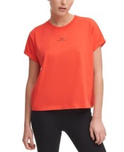 DKNY Womens Sport Cotton Logo T-Shirt color Hibiscus Size S - £24.53 GBP
