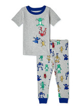 Wonder Nation Toddler Boys Monster Cotton Pajamas 2-Piece Set Size 3T - £19.97 GBP