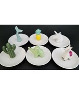 Ceramic Ring Figurine Dishes 4”H x 3”D, Select: Figurine - £2.78 GBP