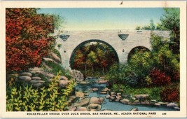 Rockefeller Bridge over Duck Brook Postcard Bar Harbor Maine Postmarked 1939 - £12.36 GBP