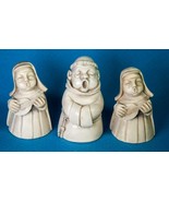 Singing Monk + 2 Nuns Religious Figurines Ivory-Colored Resin 2.5&quot; Tall ... - £7.83 GBP