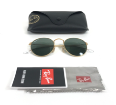 Ray-Ban Sunglasses RB3447 ROUND METAL 112/58 Gold Frames w/ G-15 Green Polarized - £112.51 GBP