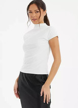 Quiz Weiß Ity Wrap Detail T-shirt UK 16 (fm68-13) - $27.17