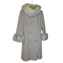 Penny Lane Wool And Fur Trim Coat 1970s READ - £87.74 GBP