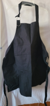 Adult Cooking Apron Kitchen Supply Co. Solid Black Tie Back Pockets Craf... - $9.99