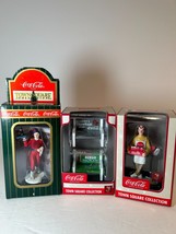 Coca-Cola Town Square Collection Christmas figure lot of 3 all in orig b... - $18.00
