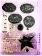 Stampendous Bold Party Invite Perfectly Clear Stamps SSC073 - $12.13