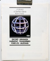 1981	Ford Cars Escort- Granada- Fairmont- Thunderbird- Ford LTD- Mustang... - $7.43