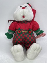 Christmas Bunny Plush International Silver Co Rabbit Stuffed Animal - £8.15 GBP