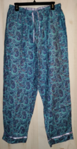 New Womens Delicates Pretty Paisley Super Soft Flannel Pajama Pant Size 1X - £19.81 GBP
