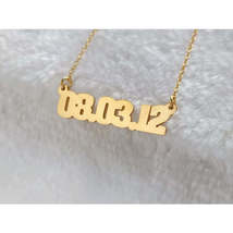 Women Men Custom Number Necklace Personalized Date - £6.36 GBP+