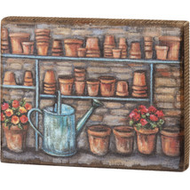 Pbk Spring Home Decor - Plant Lady Clay Pot Garden Block Sign - £22.37 GBP