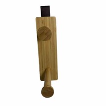 Wooden Toilet Paper Roll Holder Mounts on Tank Banboo and Metal One piece - £5.60 GBP