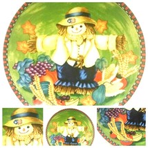 HAPPY HARVEST- Scarecrow Round Chop Plate By WCL 12 1/2&quot; D - £19.45 GBP