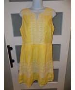 Vineyard Vines Yellow Happy Cheery Embroidered Sundress Size 12 Women&#39;s - $91.36 CAD