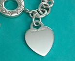 8.5&quot; Tiffany &amp; Co Blank Heart Tag Toggle Charm Bracelet GENUINE in Silver - £287.85 GBP