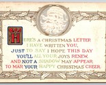 Santa Claus Christmas Letter Embossed DB Postcard K9 - $15.79