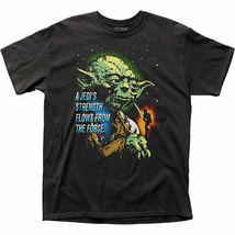 Star Wars Yoda Jedi&#39;s Strength T-Shirt Black - £23.46 GBP+