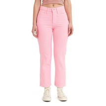 Levis Women&#39;s Wedgie Straight Jeans High Rise Corduroy Pants Size 32 Orchid Pink - £26.04 GBP