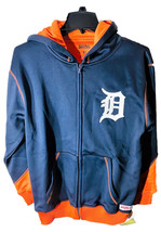 Stitches Atlético Gear Detroit Tigers MLB Manga Larga Capucha Naranja/Azul - - £31.06 GBP