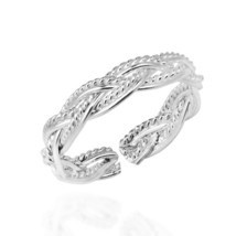 Shiny Celtic Weave Design Sterling Silver Toe or Pinky Ring - £7.33 GBP