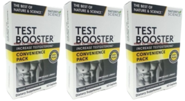 Lot 3 x NatureScience Test Booster Increase Libido &amp; Testosterone 12 Cap... - £15.65 GBP