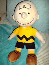 Kohl&#39;s Cares Peanuts Charlie Brown Yellow Plush Stuffed Toy 14&quot; 2013 Doll - $7.60
