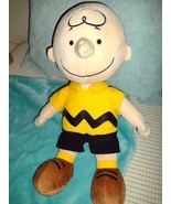 Kohl&#39;s Cares Peanuts Charlie Brown Yellow Plush Stuffed Toy 14&quot; 2013 Doll - $142.07 MXN