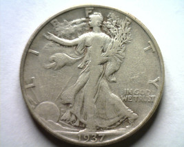 1937 Walking Liberty Half Very Fine Vf Nice Original Coin From Bobs Coins - £14.10 GBP