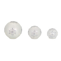 LED Frosted Snowflake Jewel Globe (Set of 3) - $1,924.76 MXN