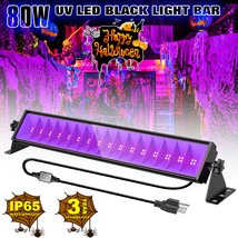 80W Led Black Light Bar Uv Wash Light Halloween Party Show Dj Disco Stag... - £47.97 GBP